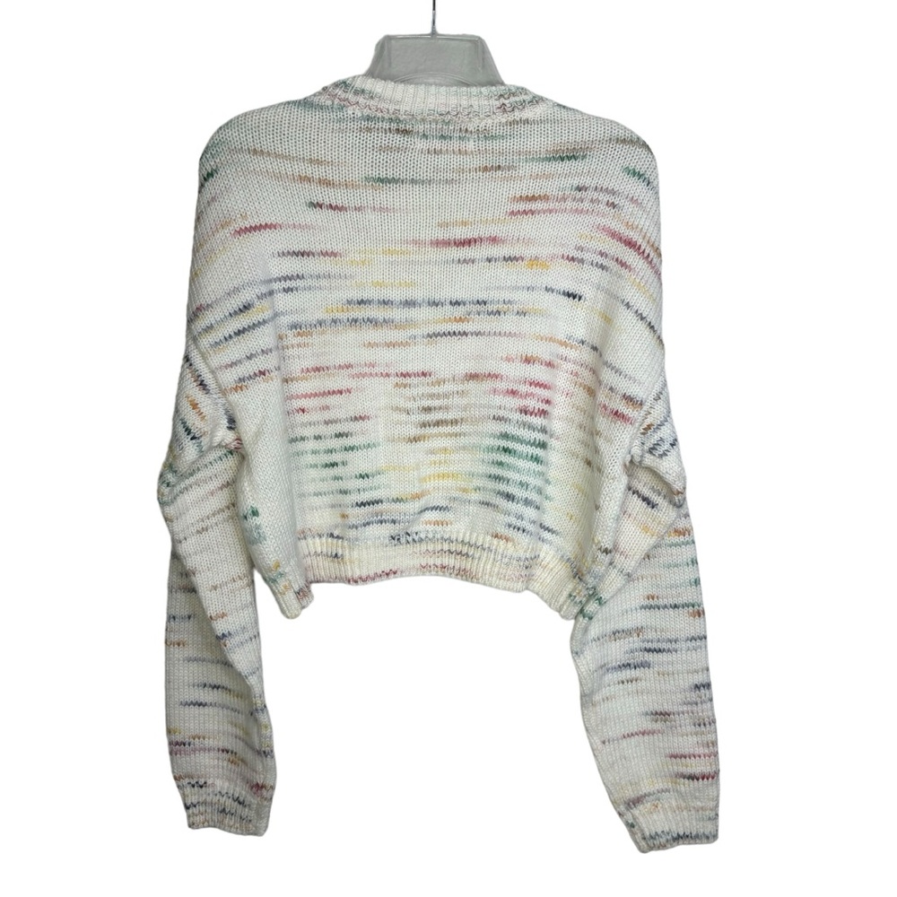 Urban Outfitters Wool Sweater, Small, Ivory Cropped, Chunky Knit - Picture 6 of 11